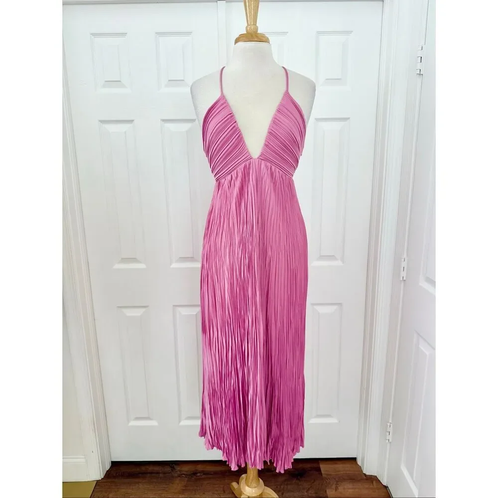 alc dress pink A.L.C. Opal Dress in Rose